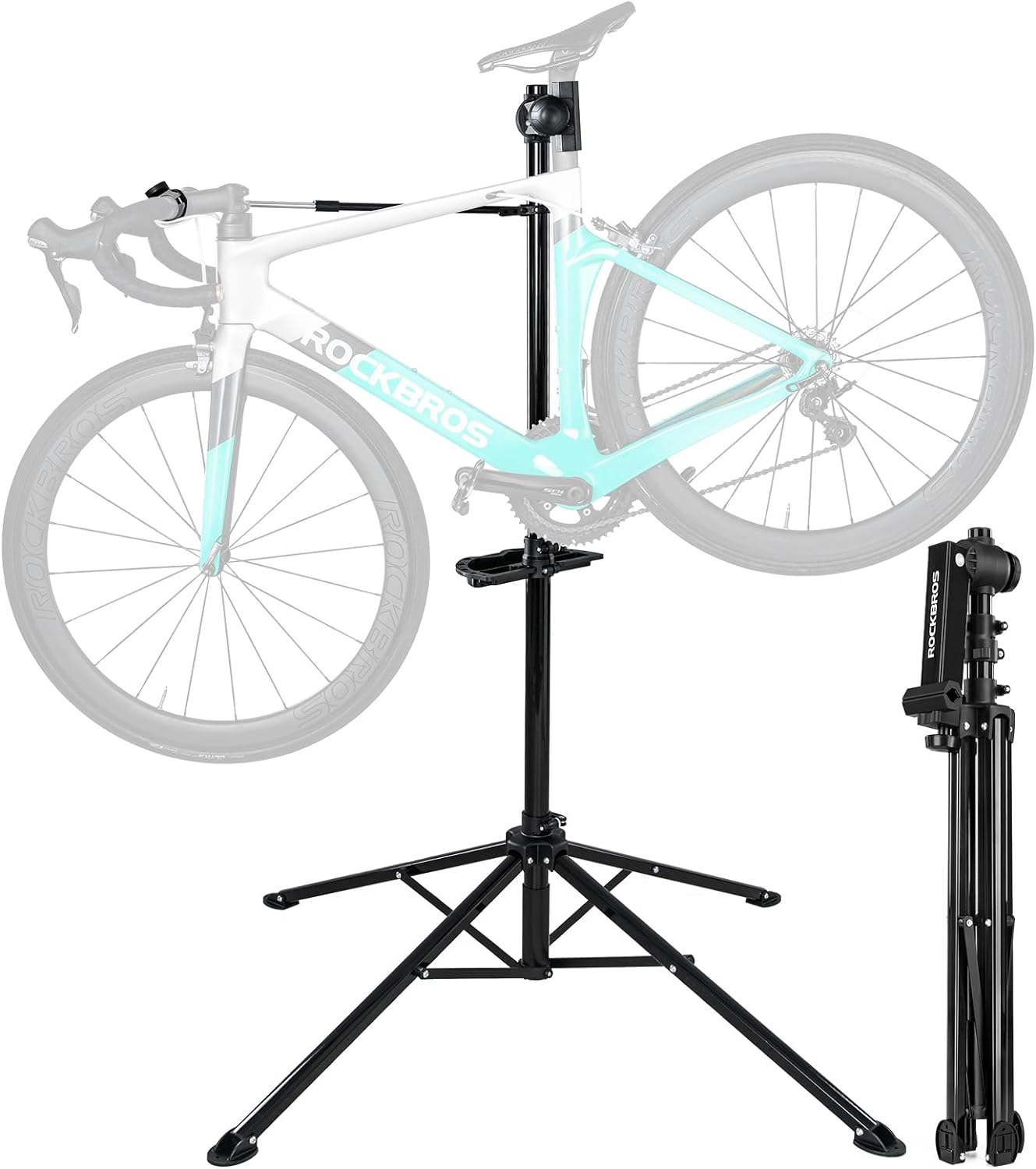 ROCKBROS Bike Repair Stand (Max 66 lbs) Aluminum Alloy- Shop Home Portable Bike Maintenance Stand Bike Workstands for Mountain MTB Road Bikes E-bike