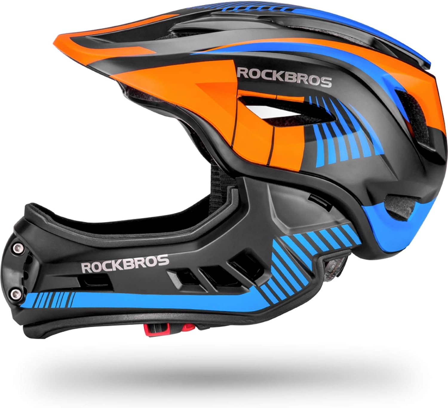 ROCKBROS Kids Full Face Helmet Kids Bike Helmets Lightweight Toddler Mountain Bike Helmet Detachable for MTB BMX Skating Cycling Scooter Safety Bicycle Helmets for Youth Child Boys Girls Ages 3-16