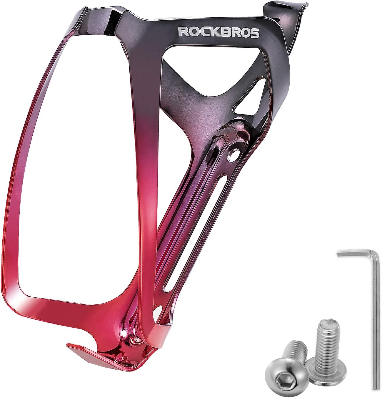 ROCKBROS Bike Water Bottle Holder - Lightweight Aluminum Bike Water Bottle Cage Brackets Adjustable Bicycle Cup Holder for MTB Road Bike