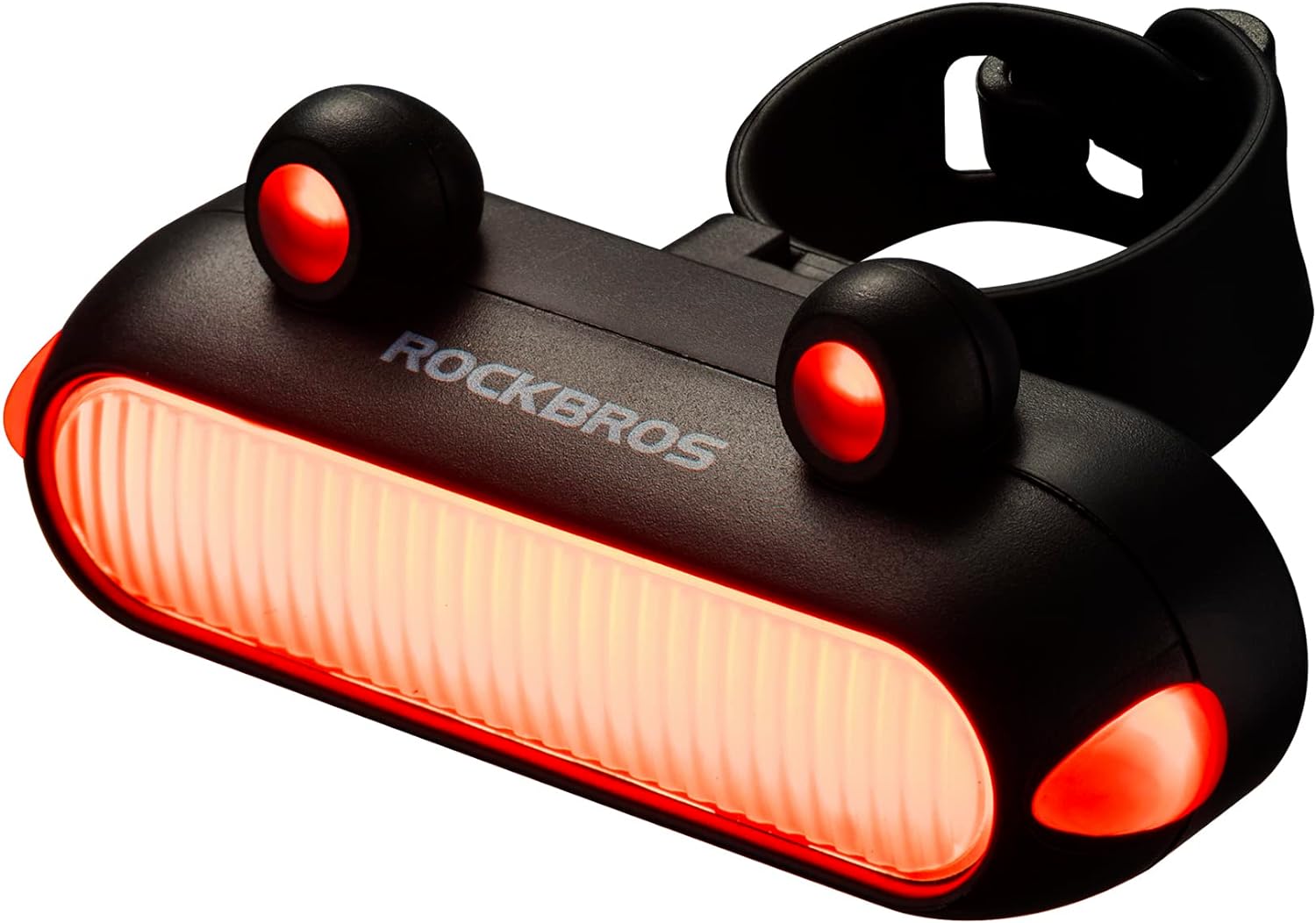 ROCKBROS Type-C Rechargeable LED Bike Tail Light Bright Bicycle Rear Cycling Safety Flashlight, 350mah Lithium Battery, 5 Light Mode Options, (Type-C Cables Included)