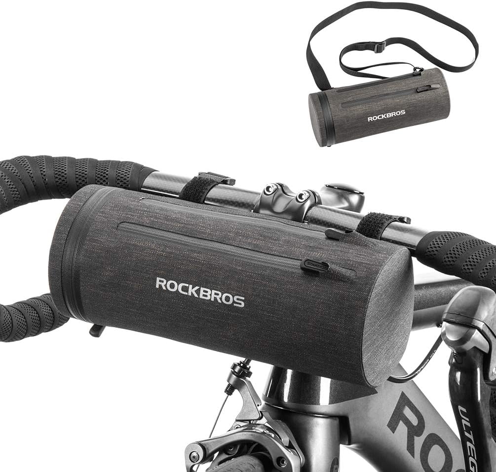 ROCKBROS Bike Handlebar Bag Bike Bag Front Frame Storage Bag Commuter Shoulder Bag Waterproof Large-Capacity Front Pack for Road Bike, MTB Mountain Bike