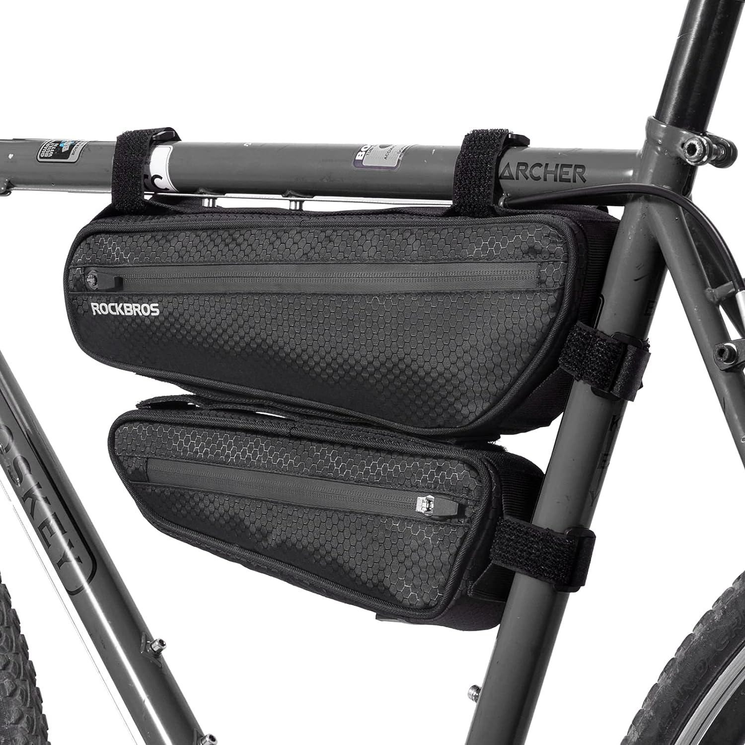 ROCKBROS Bike Frame Bag Bike Bag Triangle Water Resistant Bike Saddle Bag Bike Accessories for MTB Road Bike Cycling