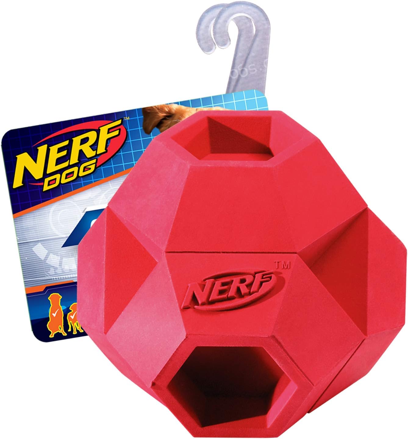 Nerf Dog 2.75in Reactor Hex Ball - Red