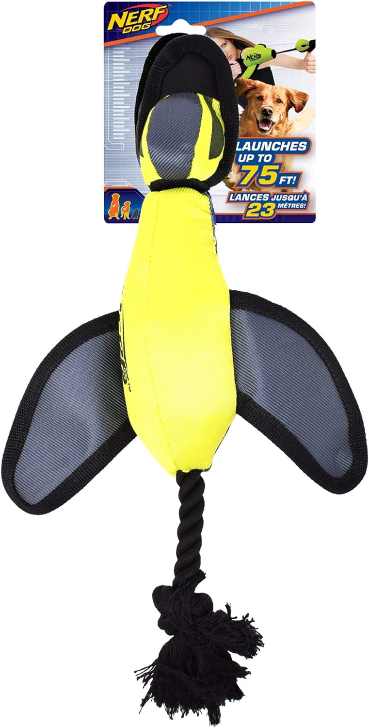 Nerf Crinkle Wing Launching Duck Dog Toy, X-Large