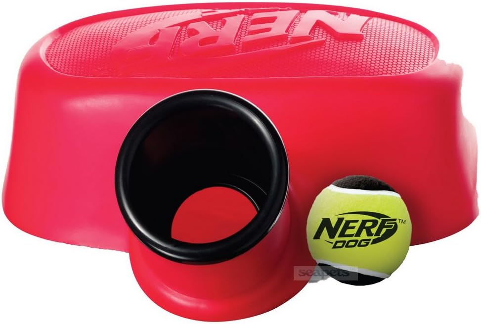 Nerf Dog Toys Tennis Ball Stomper, Medium, Red/Blue (Colors May Vary)