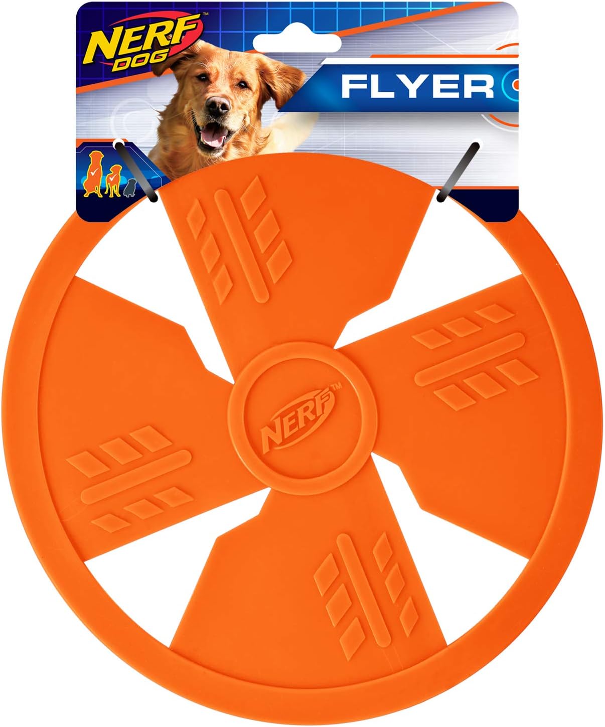 Nerf Dog TPR Flyer, 10-Inch, Orange