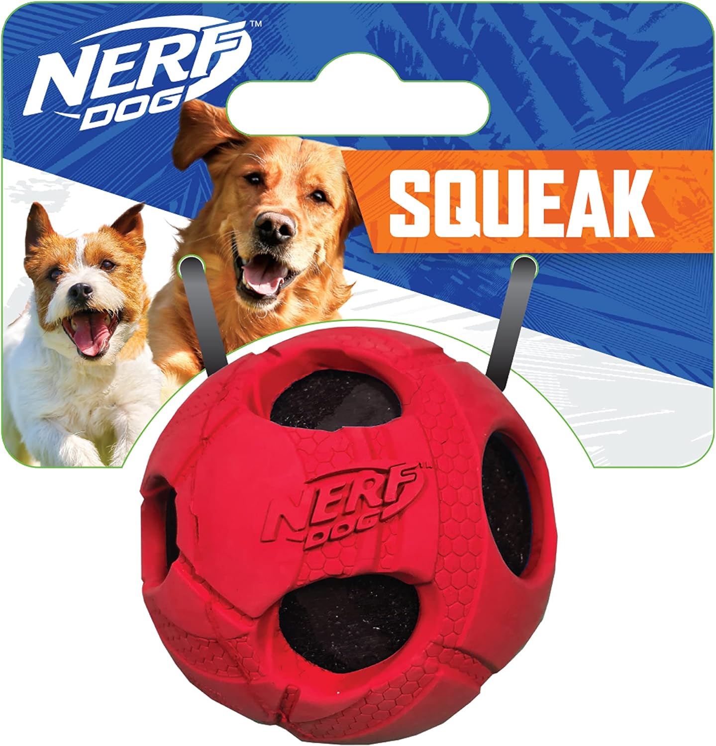 Nerf Dog Bash Rubber Wrapped Tennis Ball Dog Toy, Lightweight, Durable and Water Resistant, 2 Inches, for Small/Medium Breeds, Single Unit, Red