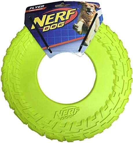 Nerf Dog TPR Flyer, 10-Inch (Great Toy for Your Favorite Pooch) (Neon Yellow)