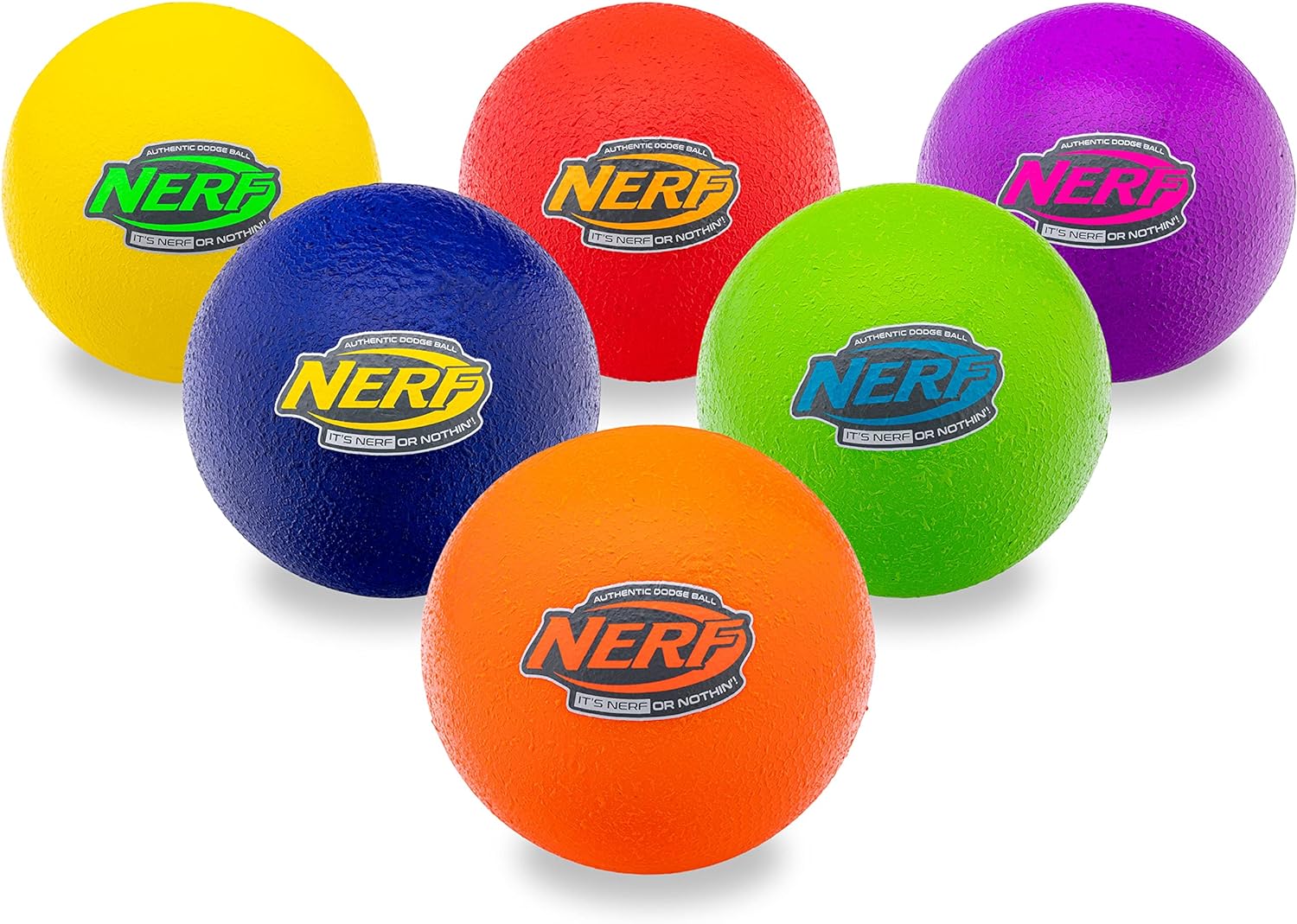 NERF Proshot Dodgeball - 6 Foam Dodgeball - Super Soft Foam Great for All Ages- 6 Pack of Assorted Colors