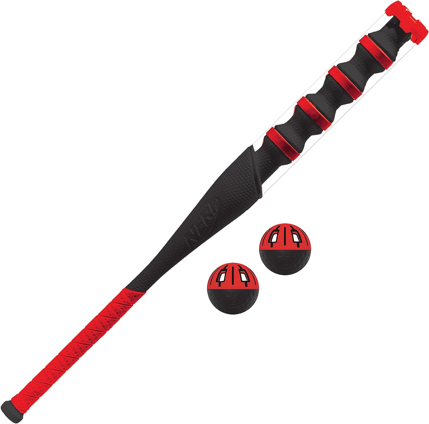 NERF Power Blast Kids Baseball Bat and Ball Set - Kids Plastic Baseball Bat with Extra Grip and Power Bands - Official Plastic Baseball Set