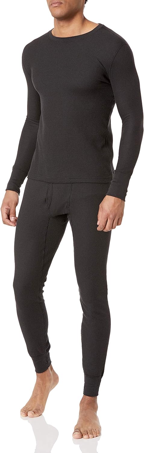 Fruit of the Loom Men' Recycled Waffle Thermal Underwear Set (Top and Bottom)