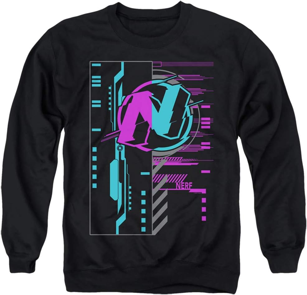 Nerf Cyber Unisex Adult Crewneck Sweatshirt for Men and Women