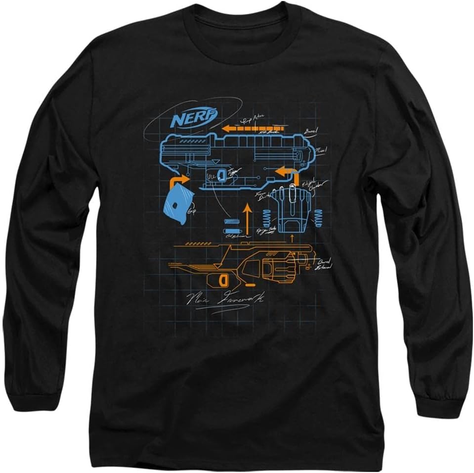 Nerf Deconstructed Gun - Adult Long Sleeve T-Shirt