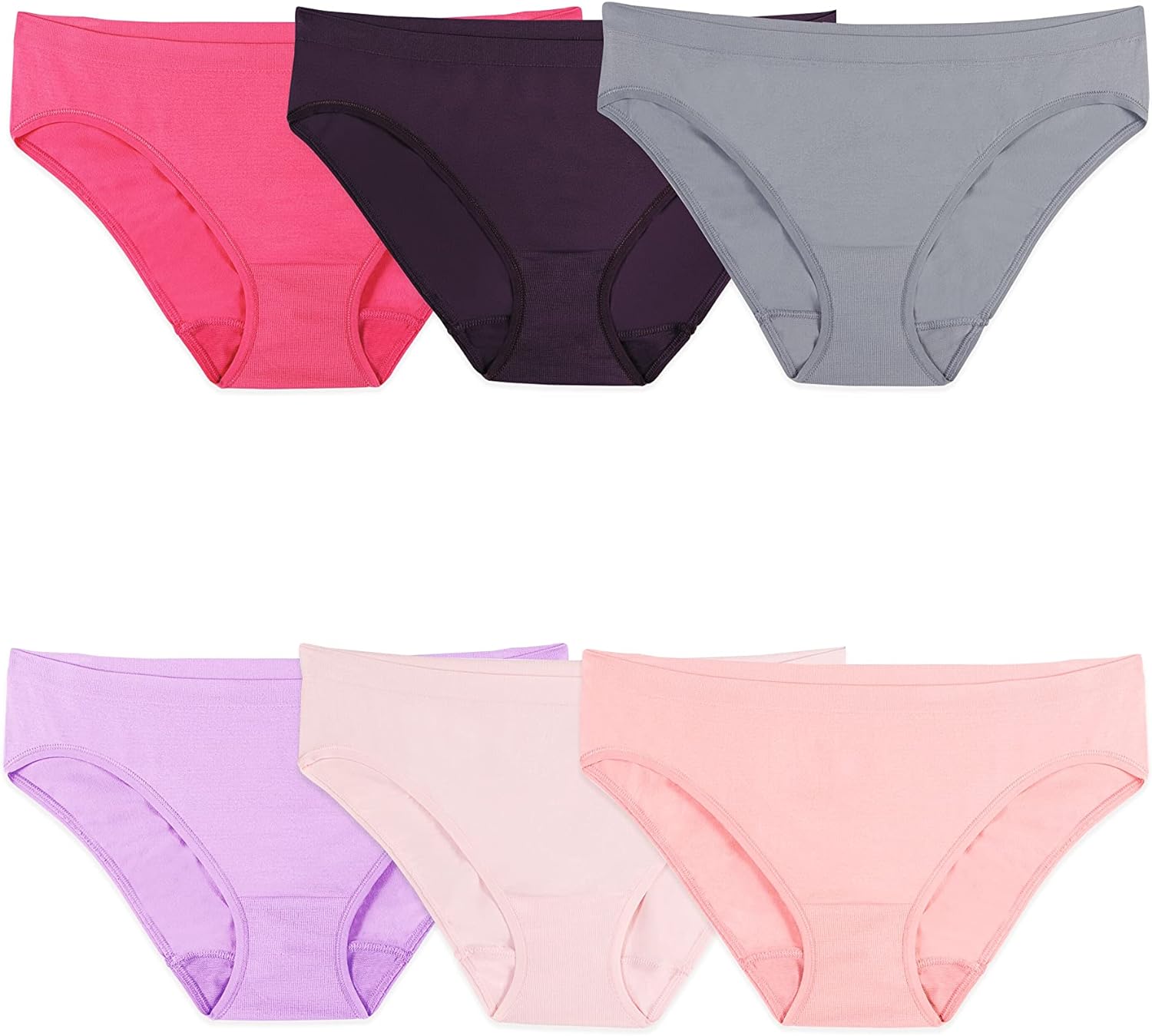 Fruit of the Loom Women' No Show Seamless Underwear, Amazing Stretch & No Panty Lines, Available in Plus Size