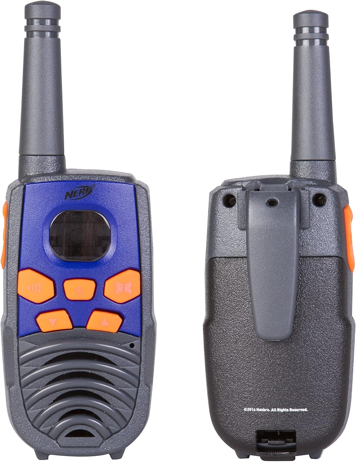 NERF 10 Mile Walkie Talkies Set 37756 | Delivers Transmission with 10 Mile Communication Range, Flexible Safety Antenna & Morse Code with On/Off Switch (Orange & Black)