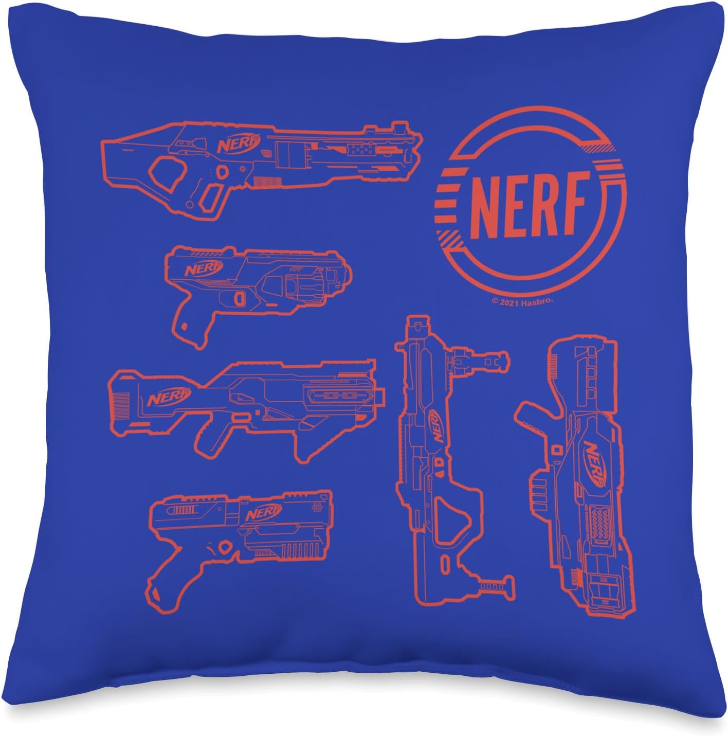 Nerf The Blaster Chart Throw Pillow