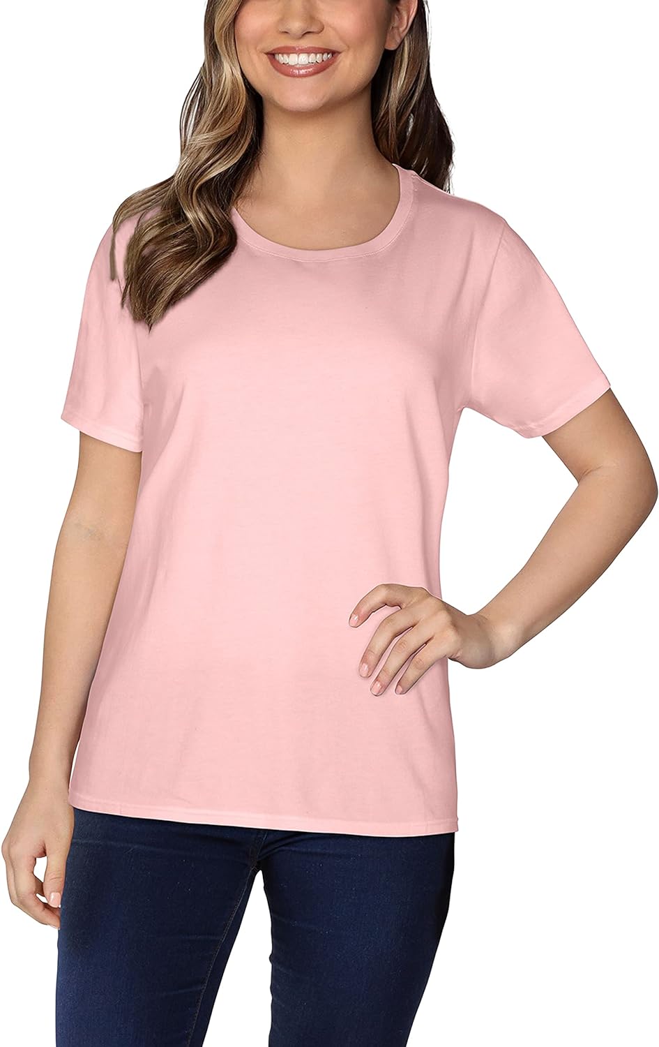 Fruit of the Loom Womens Crafted Comfort Pima Cotton Short Sleeve T-shirts