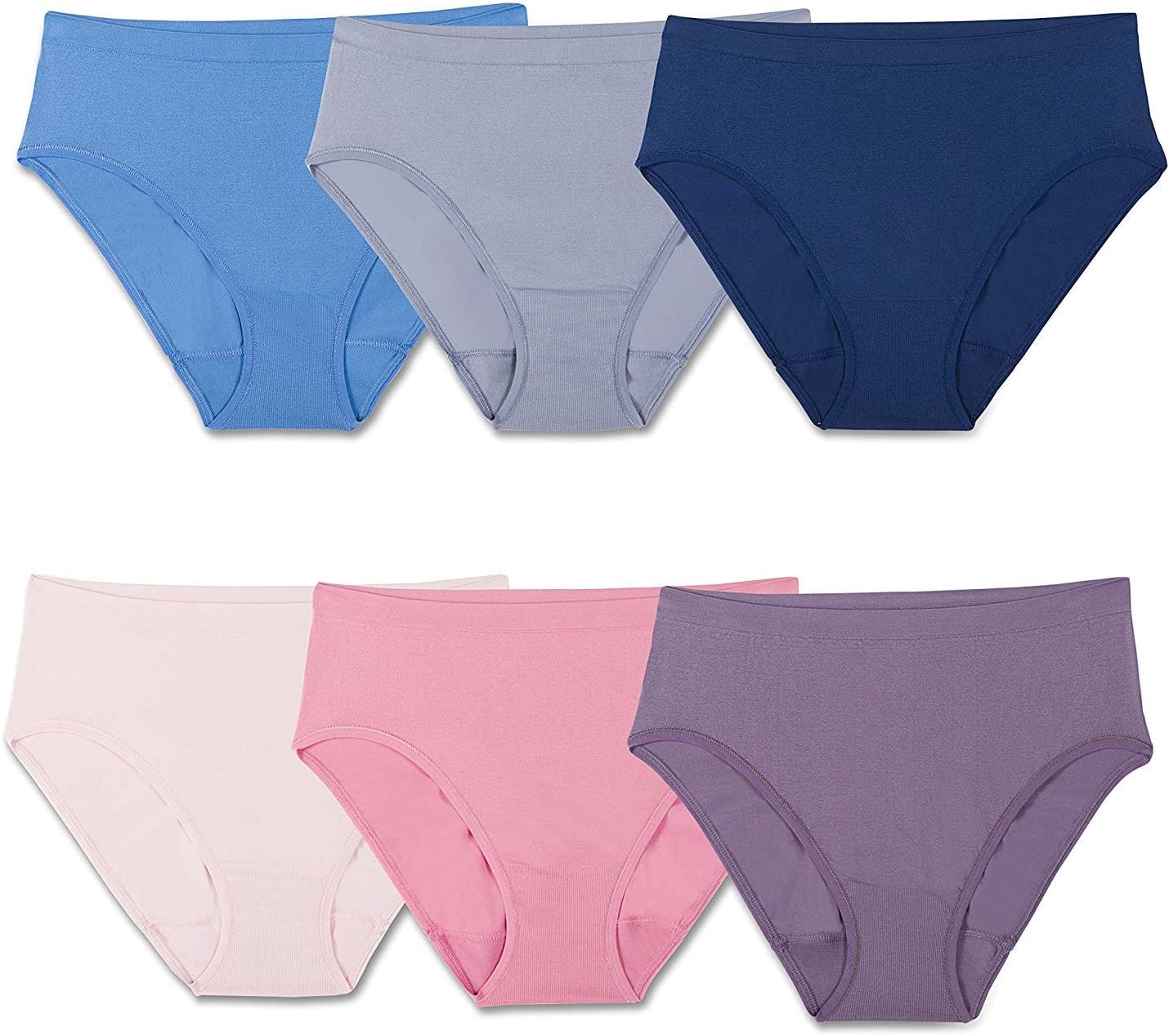 Fruit of the Loom Women' No Show Seamless Underwear, Amazing Stretch & No Panty Lines, Available in Plus Size