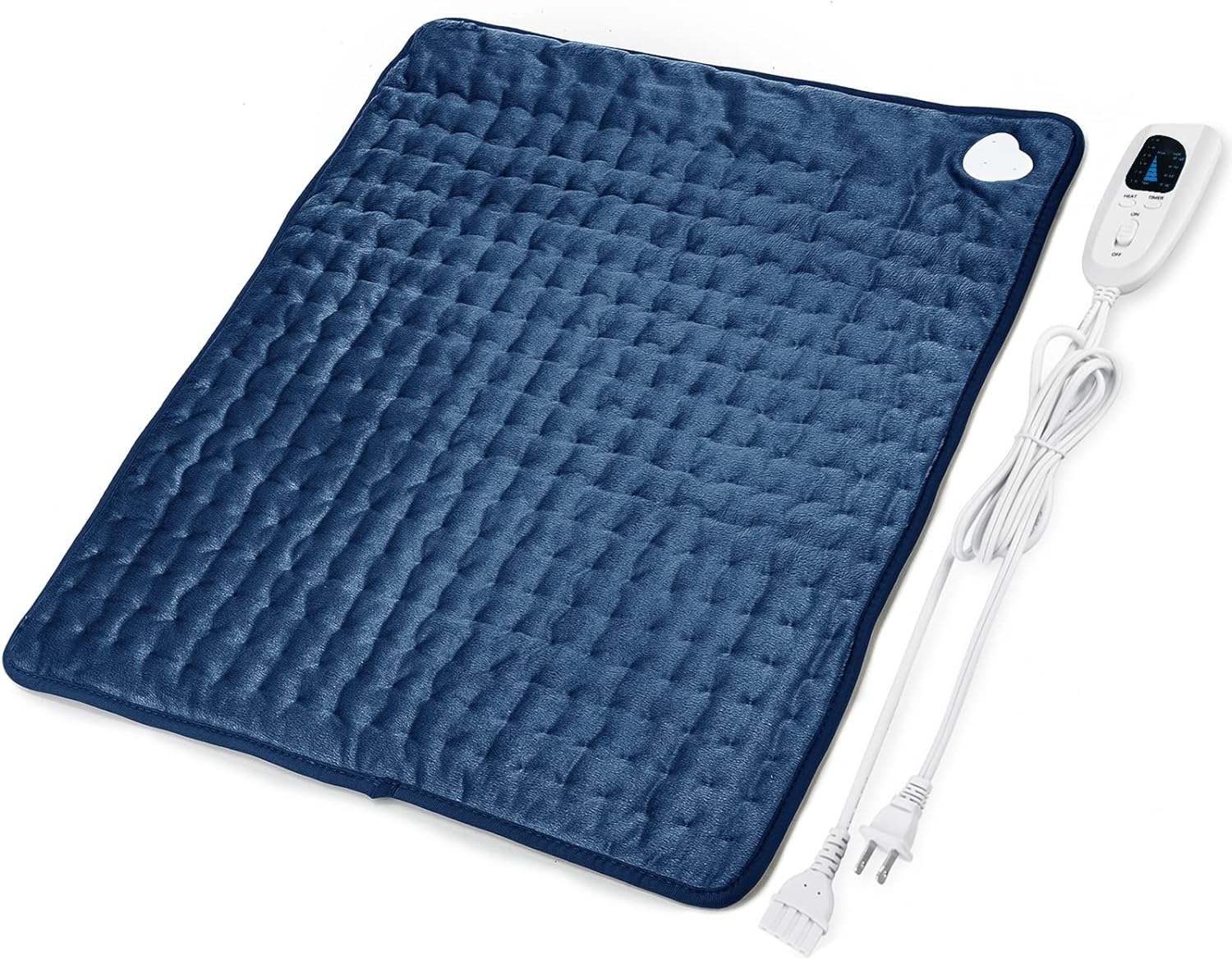 Heating Pad-Electric Heating Pads-Hot Heated Pad for Back Pain Muscle Pain Relieve-Dry & Moist Heat Option-Auto Shut Off Function(Navy Blue, 20''24'')