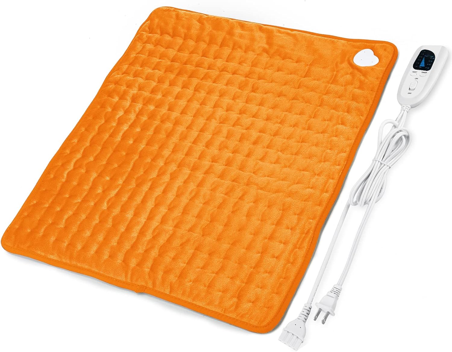 Heating Pad - Electric Heating Pads - Hot Heated Pad for Back Pain Muscle Pain Relieve - Dry & Moist Heat Option - Auto Shut Off Function (Orange, 20''24'')