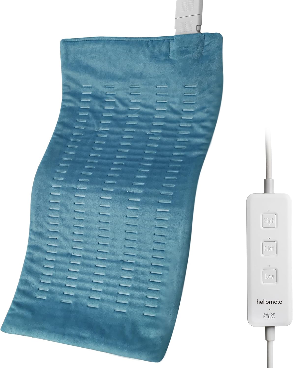 HELLOMOTO Heating Pad for Pain Relief with 3 Heat Settings, Machine Washable (Green)