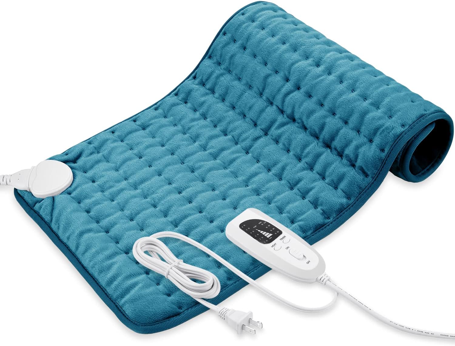 Heating Pad - Electric Heating Pads - Hot Heated Pad for Back Pain Muscle Pain Relieve - Dry & Moist Heat Option - Auto Shut Off Function (Blue, 12''24'')