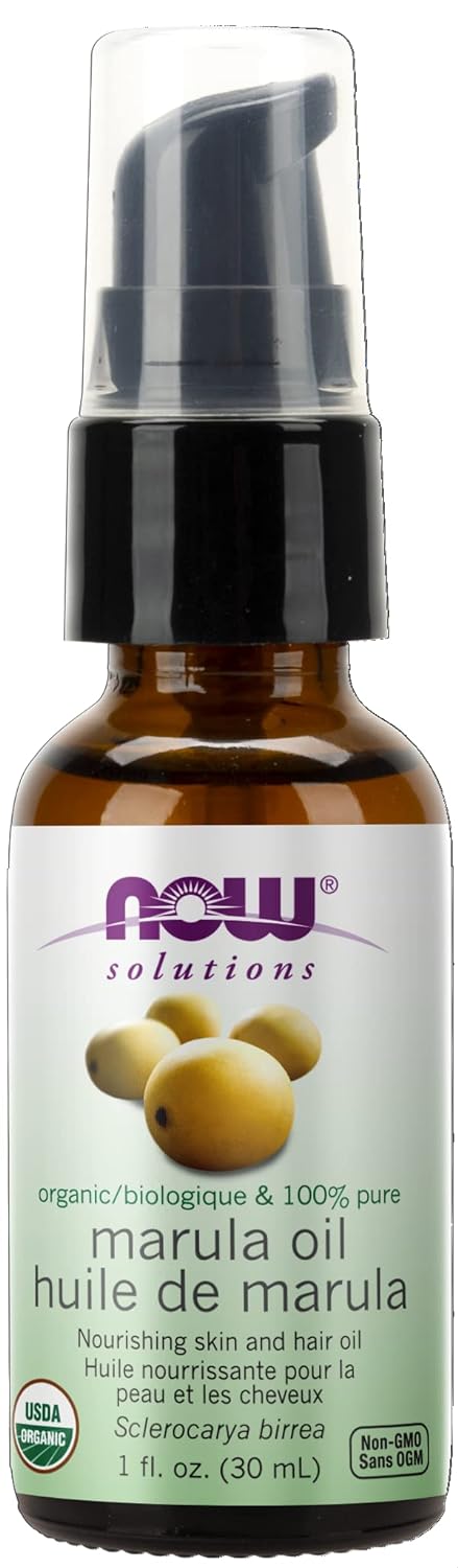 NOW Solutions, Organic Marula Oil, Skin Hydrating and Nourishing, 100% Pure, 1-Ounce