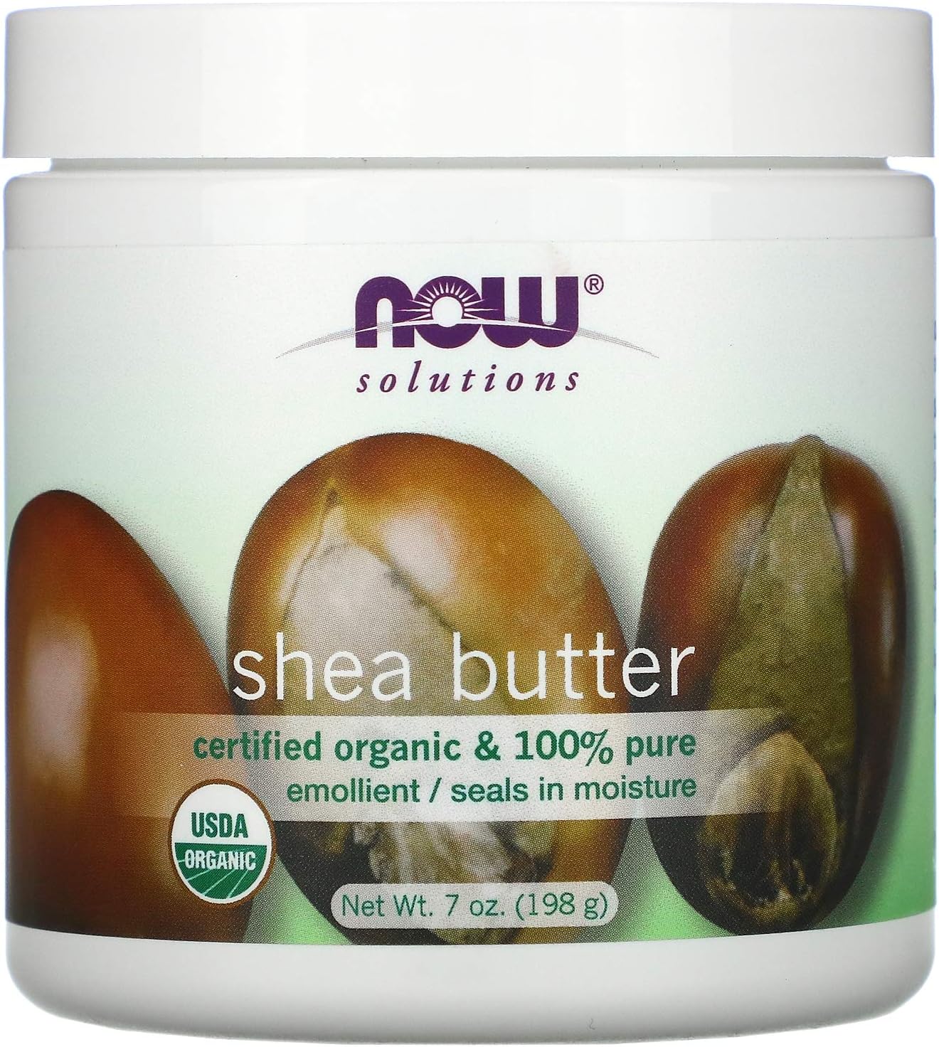 NOW Solutions, Certified Organic Shea Butter, Moisturizer For Rough And Dry Skin, 7-Ounce