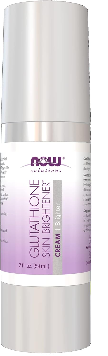 NOW Solutions Glutathione Skin Brightener Cream, Firming and Nourishing, Suitable For All Skin Types, 2-Ounce