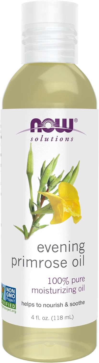 NOW Solutions, Evening Primrose Oil, 100% Pure Moisturizing Oil, with Essential Fatty Acids 4-Ounce