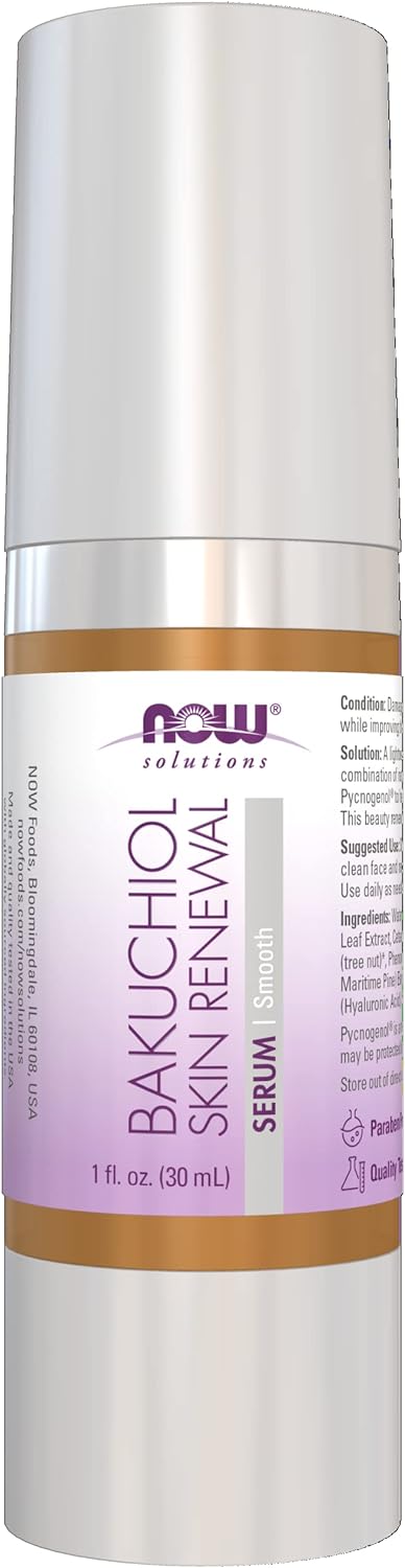 NOW Solutions, Bakuchiol Skin Renewal Serum, Smooth Skin, 1 Fl. Oz.