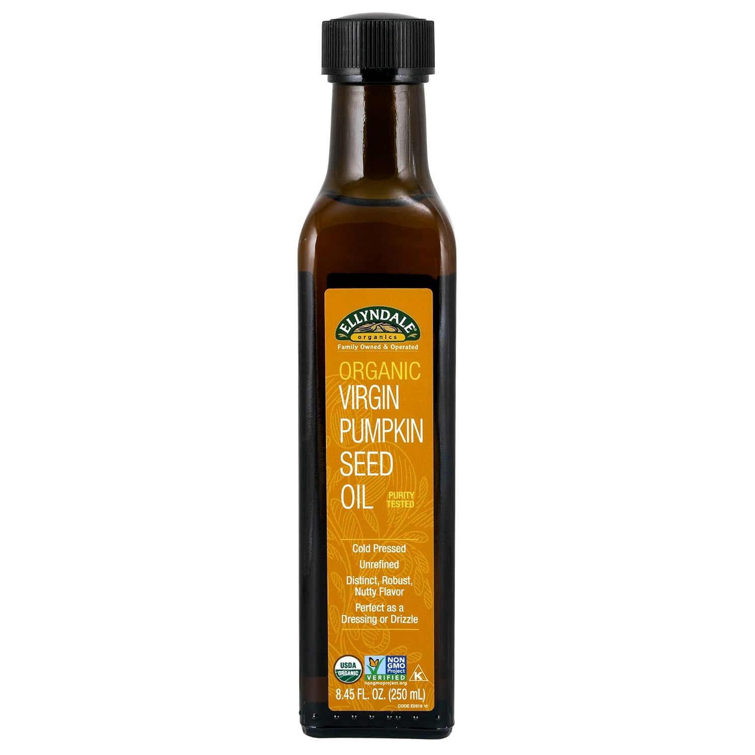 NOW Foods, Organic Virgin Pumpkin Seed Oil, Cold-Pressed, Unrefined, Distinct Robust, Nutty Flavor, Certified Non-GMO, 8.45-Ounce