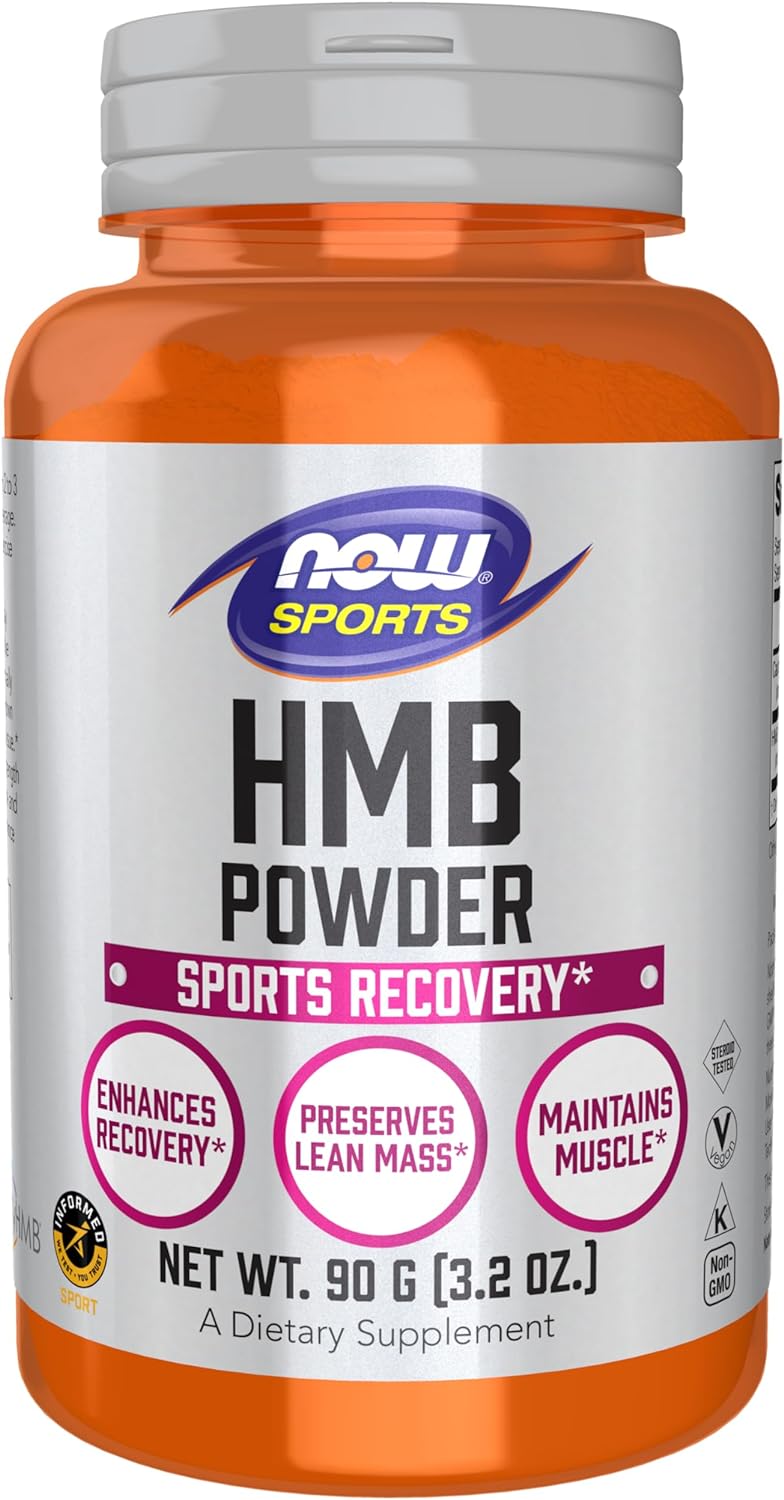 NOW Sports Nutrition, HMB (-Hydroxy -Methylbutyrate)Powder, Sports Recovery*, 90 Grams