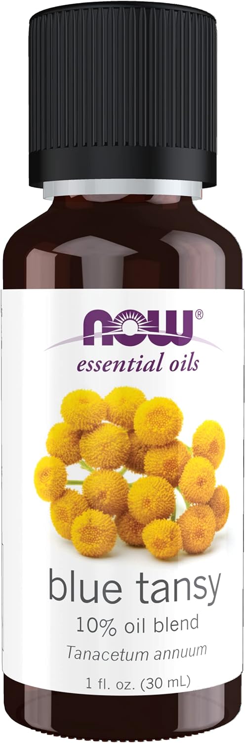 NOW Essential Oils, Blue Tansy Oil Blend, Soothing and Calming with a Sweet and Fresh Aroma, 1-Ounce