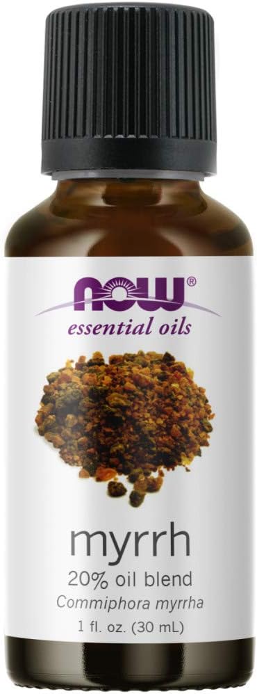 NOW Essential Oils, Myrrh Oil Blend, Meditative Aromatherapy Scent, Steam Distilled, 100% Pure, Vegan, Child Resistant Cap, 1-Ounce