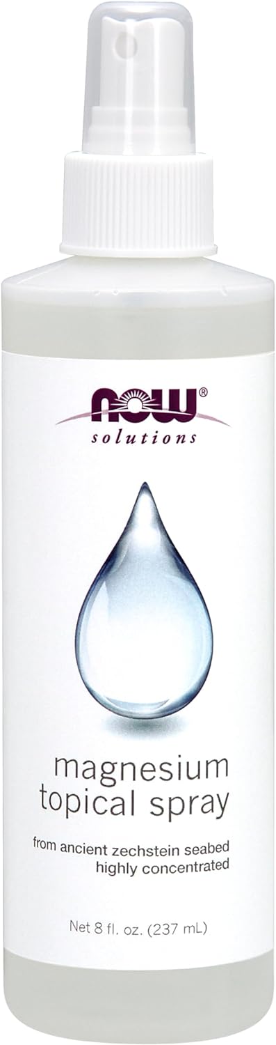 NOW Solutions, Magnesium Topical Spray, from the Ancient Zechstein Seabed, Highly Concentrated, 8 Fl Oz (Pack of 1)