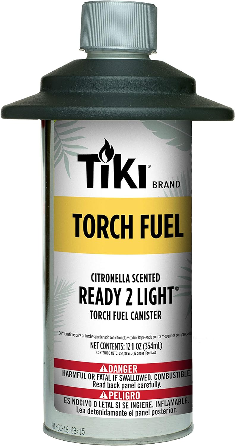 Tiki Brand Citronella Scented Torch Fuel, 12 Ounce Canister, Black