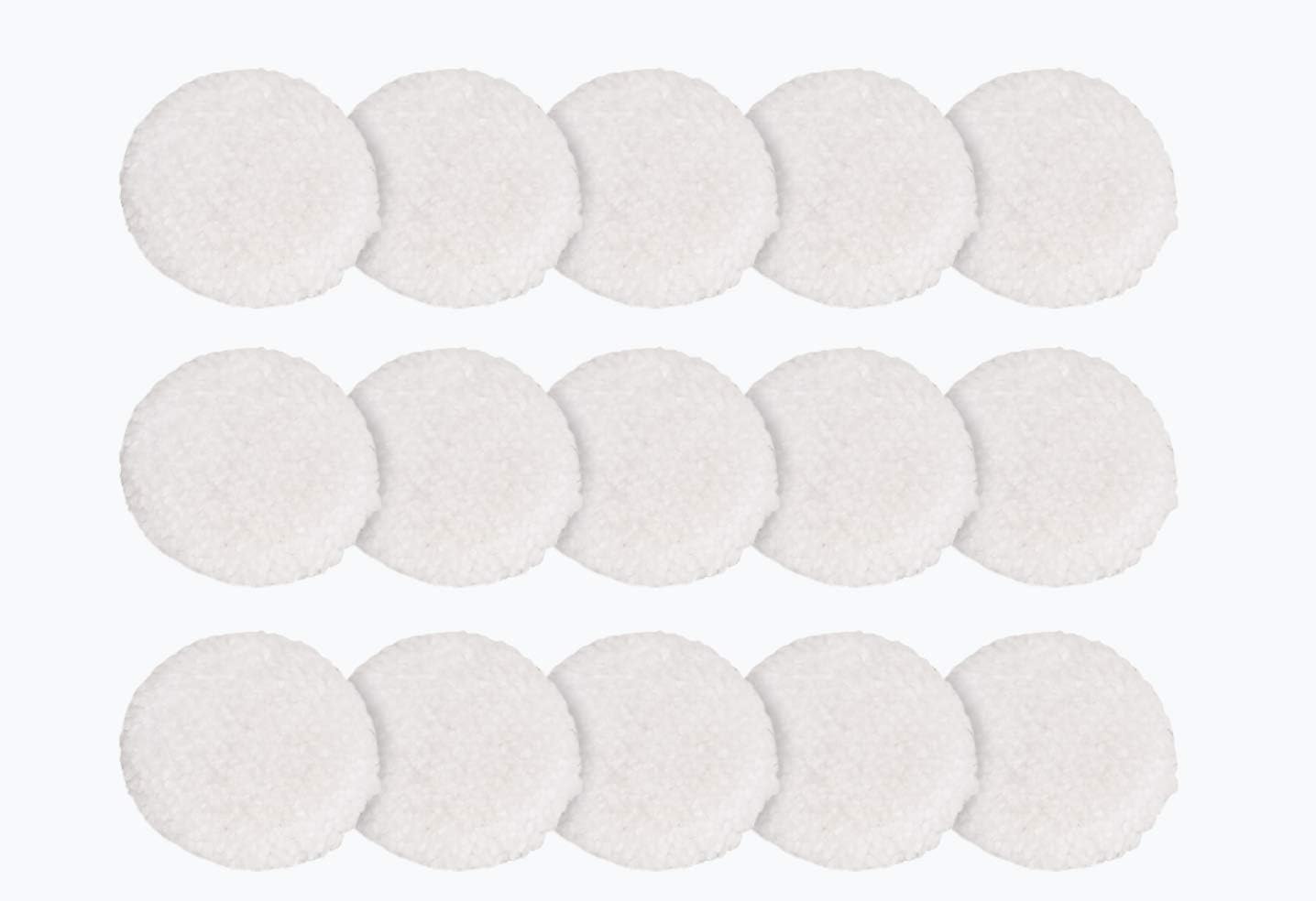 Rubbermaid Reveal Power Scrubber 15 Replacement Microfiber Pads for Velcro Head Grout Head, for Cordless Electric Battery Powered Scrub Brush, Ideal for Polishing/Glass/Mirrors/Stainless Steel