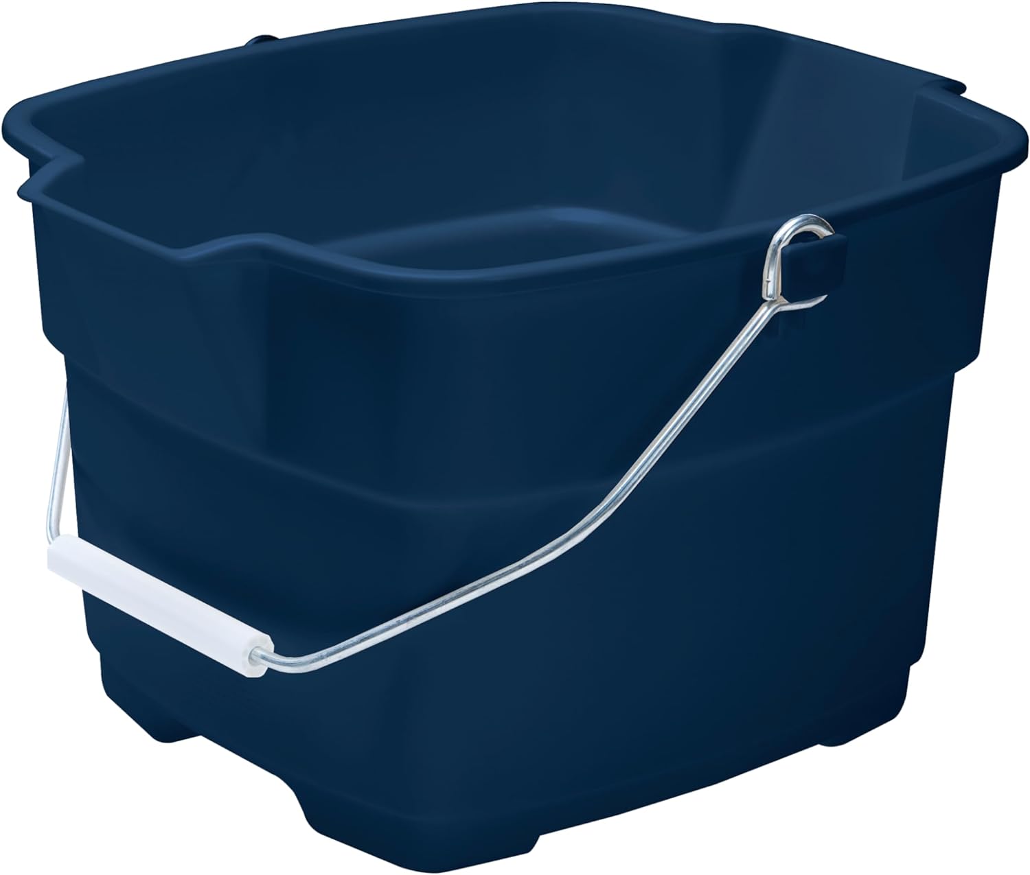 Rubbermaid Roughneck Square Bucket, 15-Quart, Blue, Sturdy Pail Bucket Organizer Household Cleaning Supplies Projects Mopping Storage Comfortable Durable Grip Pour Handle