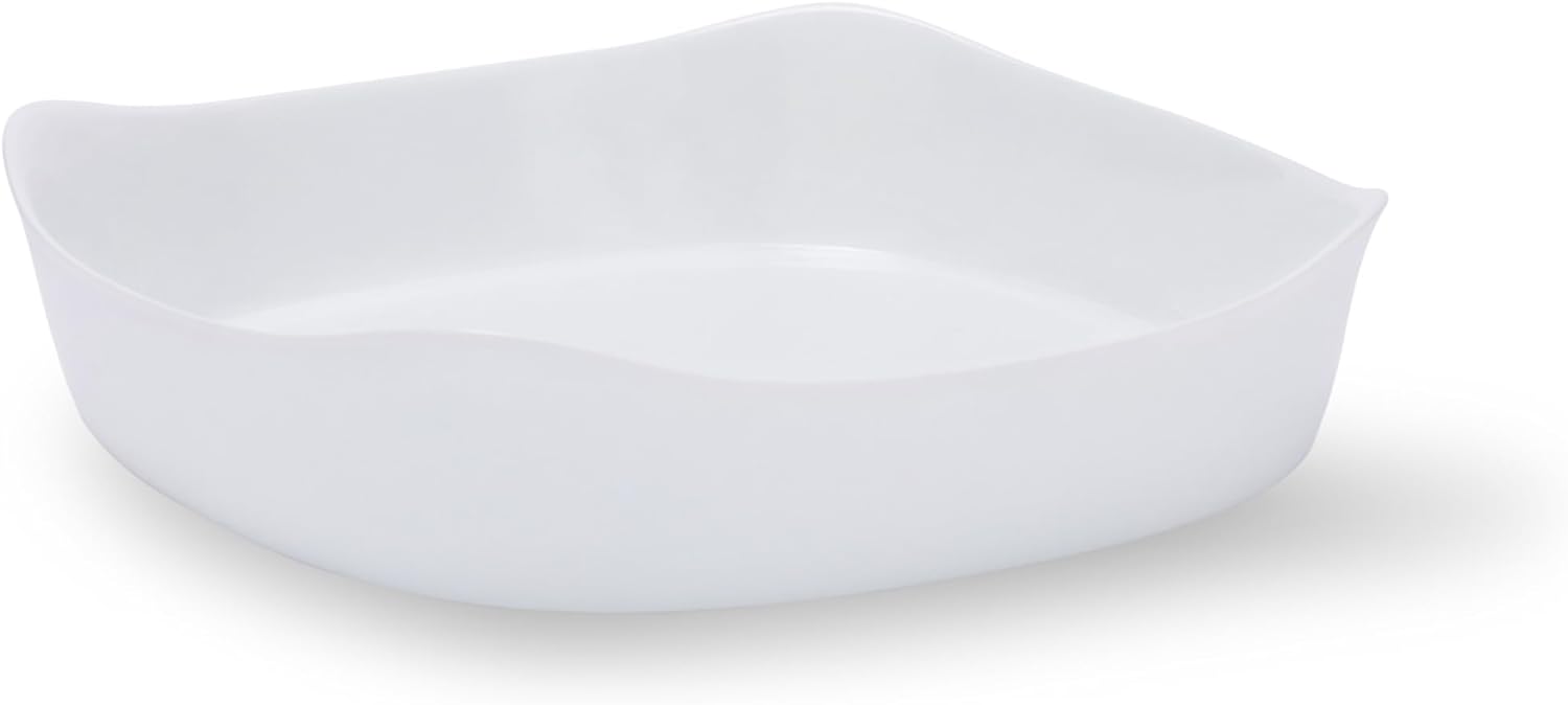 Rubbermaid Glass Baking Dishes for Oven, Casserole Dish Bakeware, DuraLite 8-Piece Set, White (with Lids)