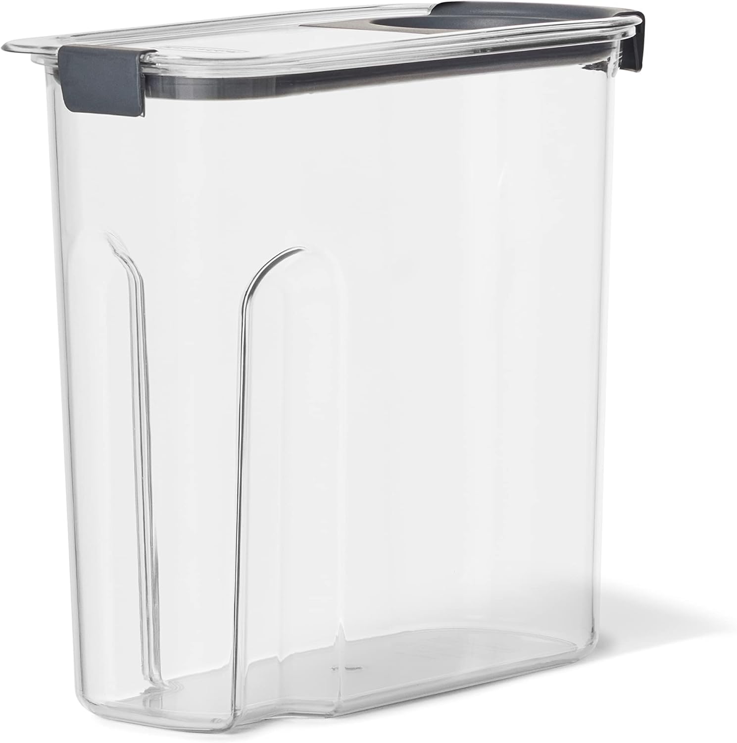 Rubbermaid Brilliance Cereal Food Storage Container with Flip Top Spout, Dishwasher Safe, Clear