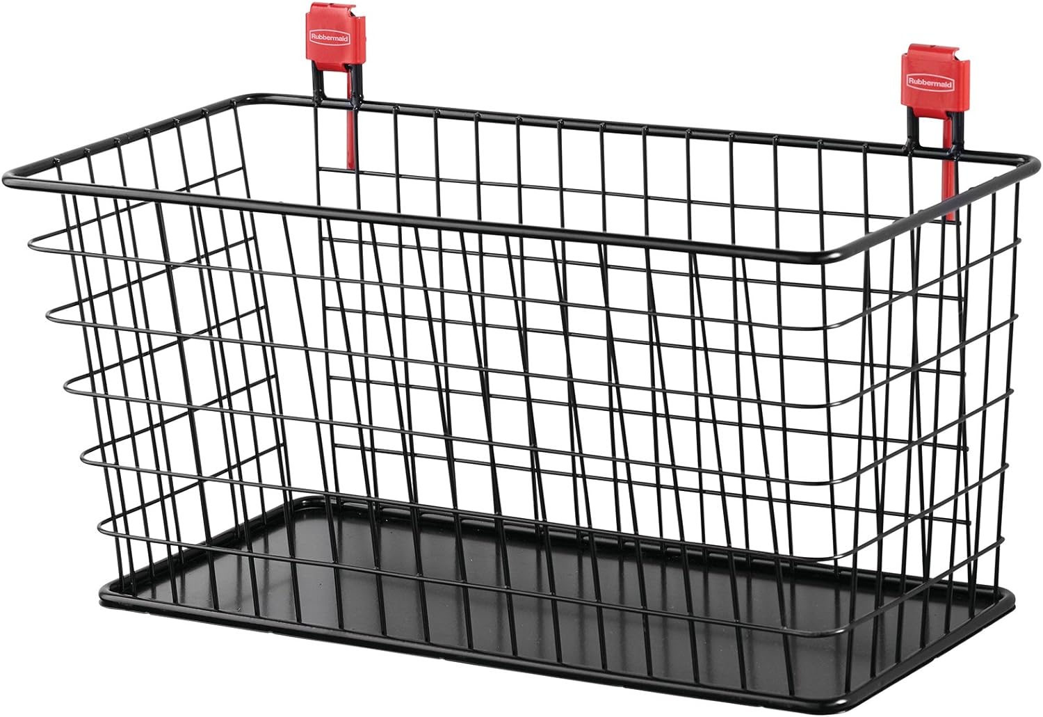 Rubbermaid Shed Accessories Large Wire Basket, Individual, Black, Ideal for Tools, Paintbrushes, Cleaning Items