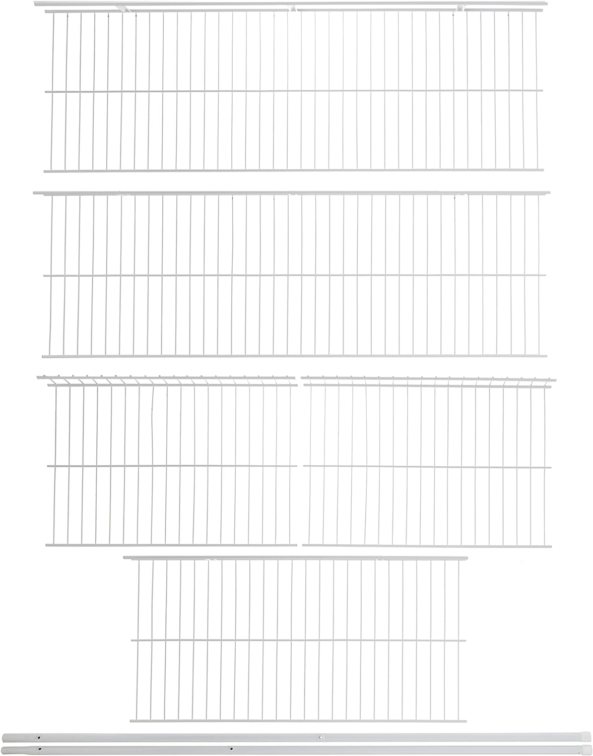 Rubbermaid Wardrobe Organizer, 3-5-Inch, White, Closet Shelves & Rods Organization System for Home/Bathroom/Office