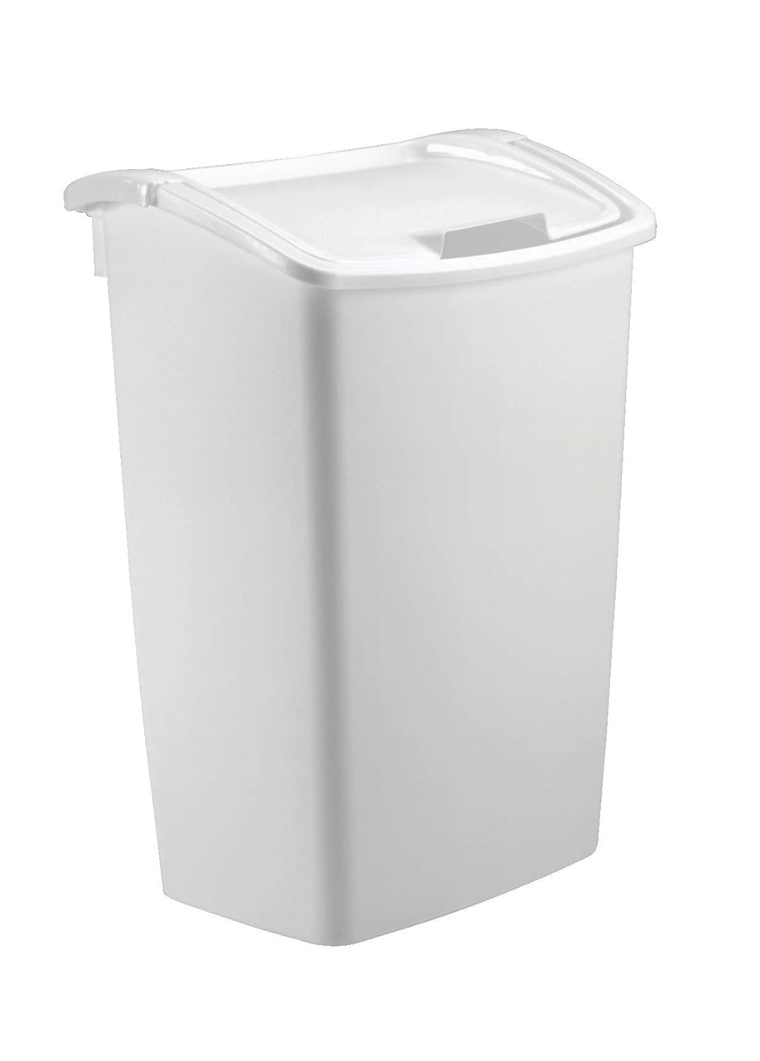 Rubbermaid, 11.25 Gallon, White Dual-Action Swing Lid Trash Can for Home, Kitchen, and Bathroom Garbage