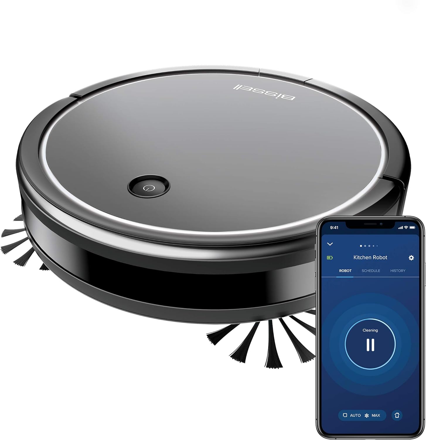 BISSELL CleanView Connect Robotic Vacuum, Black