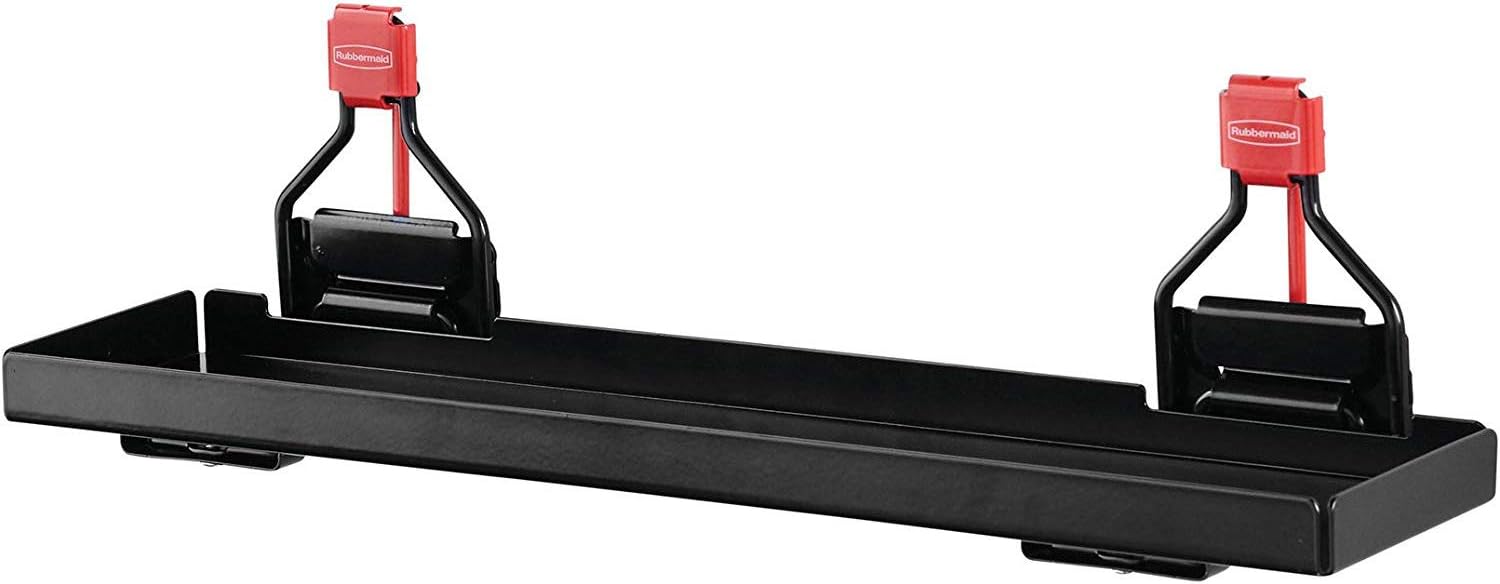 Rubbermaid Shed Accessories Small Shelf, Individual, Black, Multi-Purpose Shelf for Shed Organization