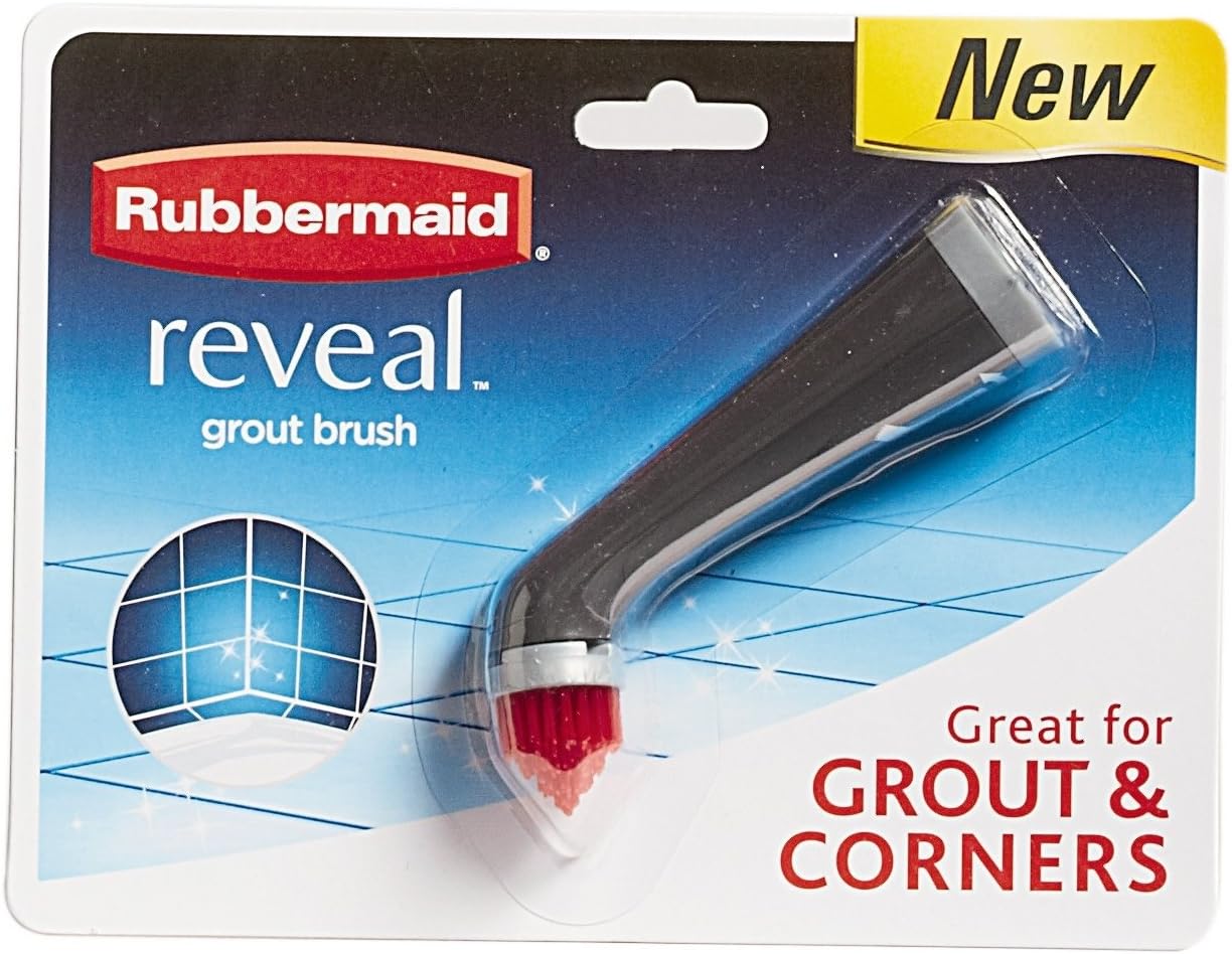 Rubbermaid Reveal Power Scrubber Attachable Grout Head, for Cordless Electric Battery Powered Scrub Brush, Ideal for Bathroom/Tile/Counter/Shower/Tub/Tight Corners & Spaces