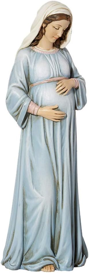 Mary Mother of God Resin Figurine Statue, 7 Inch