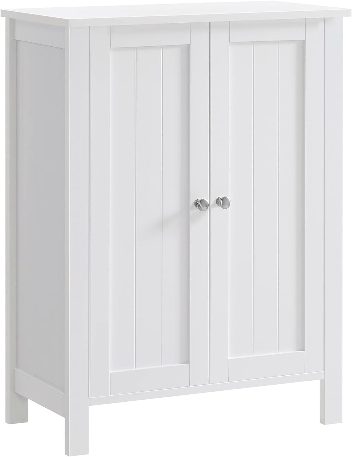 VASAGLE Bathroom Floor Storage Cabinet, Bathroom Storage Unit with 2 Adjustable Shelves, Bathroom Cabinet Freestanding, 11.8 x 23.6 x 31.5 Inches, White UBCB60W