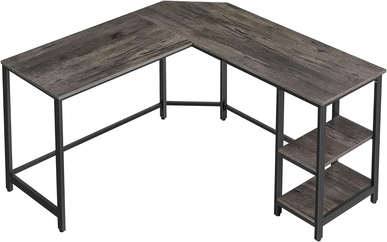 VASAGLE LWD072B04 Desk, Charcoal Gray   Black